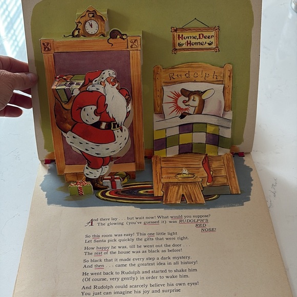 Vintage Rudolph the Red-Nosed Reindeer Spiral Book - Picture 4 of 6
